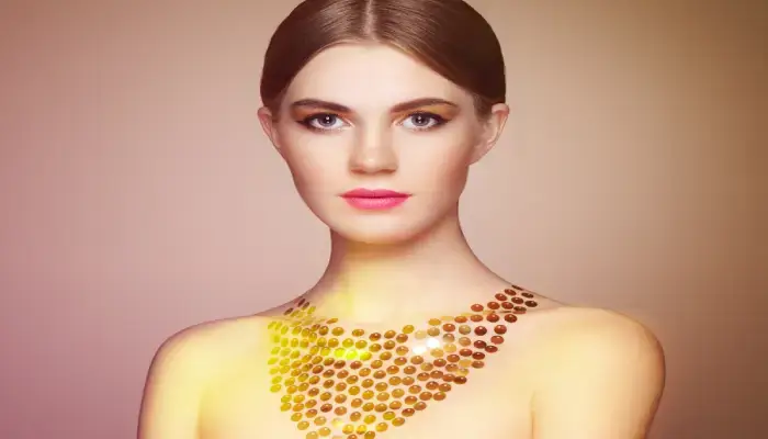Jewelry photography with model