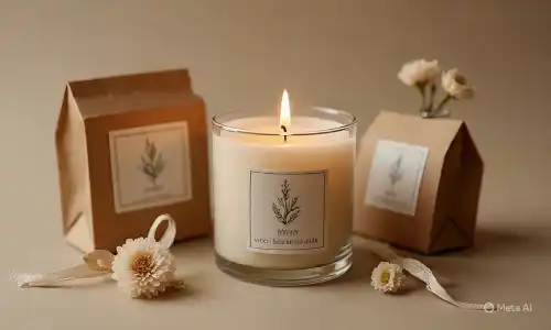 candle with photograph