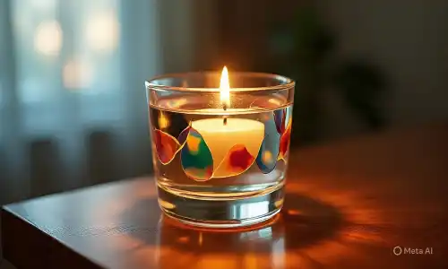 glass candle product photography