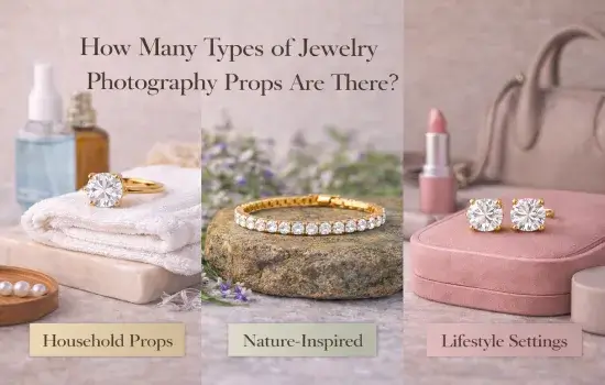 jewelry photography props examples using stones fabric and luxury accessories